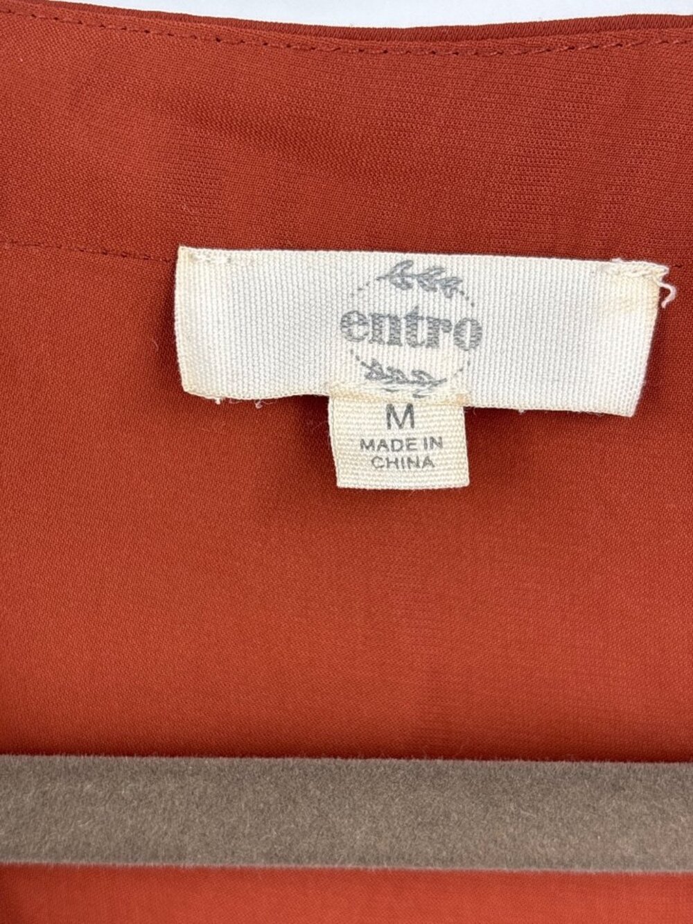 Entro Ruffle Long Sleeve Tiered Midi Dress Rust Size Medium - Picture 5 of 7